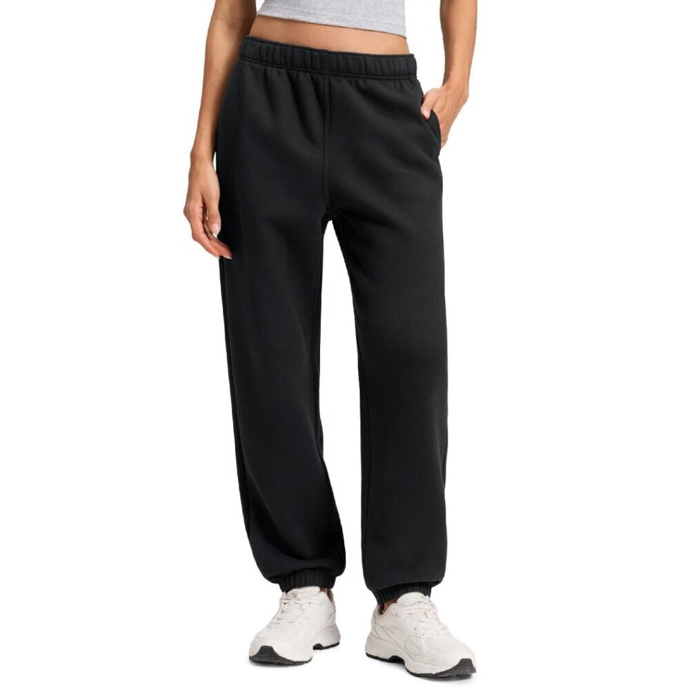 Fleece Lined Jogger Sweatpants Women 28" Inseam High Rise Lounge Travel
